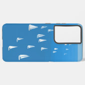 Coque Samsung Galaxy Bateaux à voile en mer bleu profond - Regatta Bate (Côté gauche)