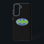 Coque Samsung Galaxy Batman | Symbole pourpre et vert<br><div class="desc">Découvrez ce symbole Batman dans les couleurs du néon cool !</div>