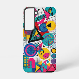 Coque Samsung Galaxy Bauhaus géométrique abstrait vibrant - sarcelle ro