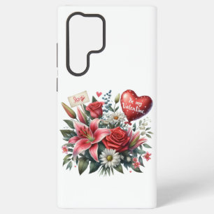 Coque Samsung Galaxy Be Mine Valentine floral/coeur
