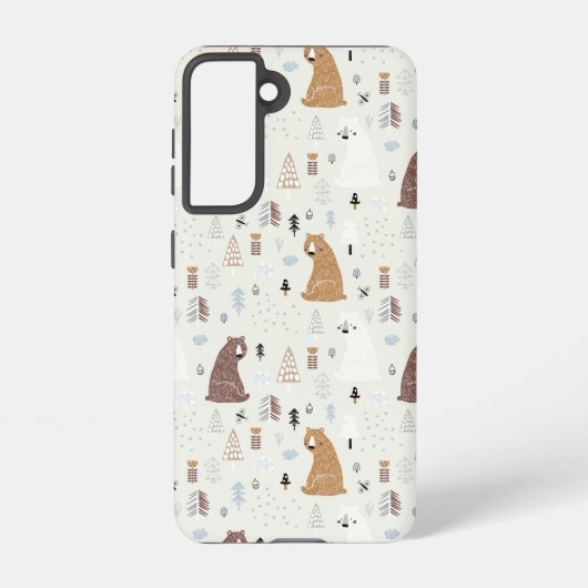 Coque Samsung Galaxy Bears mignonne dans le Motif Woods (Verso)