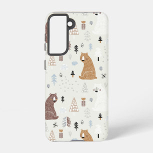 Coque Samsung Galaxy Bears mignonne dans le Motif Woods
