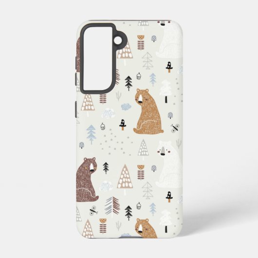 Coque Samsung Galaxy Bears mignonne dans le Motif Woods (Verso)