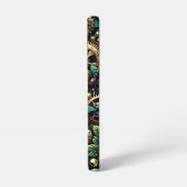 Coque Samsung Galaxy Beau Steampunk Gears à thème et Roses (Côté gauche)