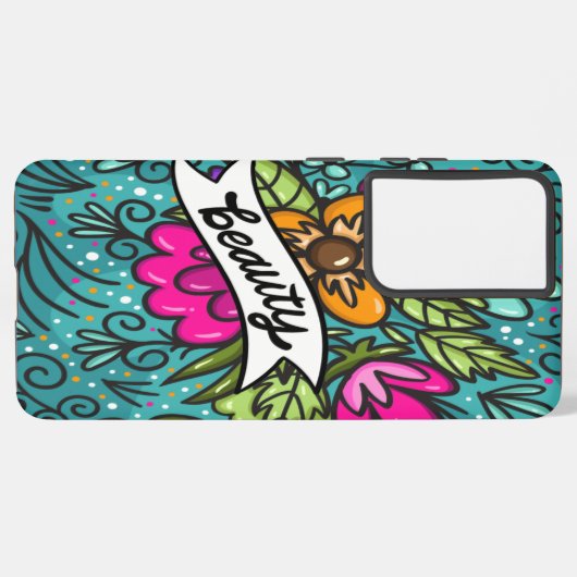 Coque Samsung Galaxy Beauté de l'oreiller avec fleurs (Côté gauche)