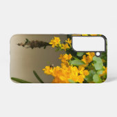 Coque Samsung Galaxy Beauté Fleur Dorée (Verso Horizontal)