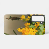 Coque Samsung Galaxy Beauté Fleur Dorée (Verso Horizontal)