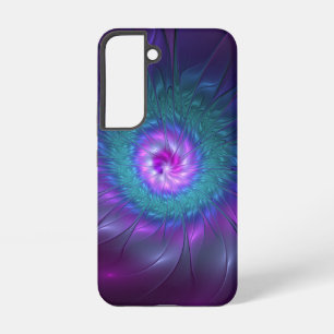 Coque Samsung Galaxy Beauté florale abstraite, art fractal coloré de fl