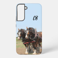 Belle équipe de Cheval de travail Brown Initiales
