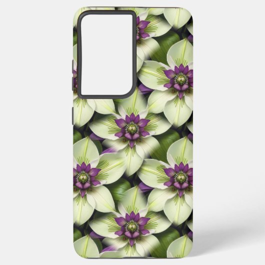 Coque Samsung Galaxy Belle fleur d'hellebore florissante (Verso)