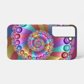 Coque Samsung Galaxy Belles couleurs arc-en-ciel Art fractal Abstrait (Verso Horizontal)