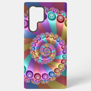 Coque Samsung Galaxy Belles couleurs de arc-en-ciel Art fractal abstrai