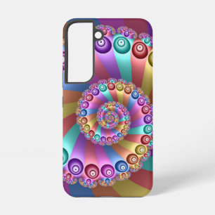 Coque Samsung Galaxy Belles couleurs de arc-en-ciel Art fractal abstrai
