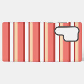 Coque Samsung Galaxy Belles rayures blanches roses (Verso Horizontal)