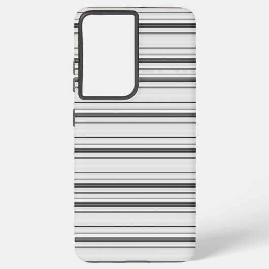 Coque Samsung Galaxy Belles rayures gris blanc (Verso)