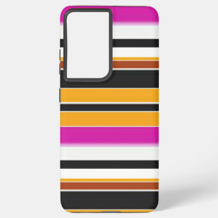 Coque Samsung Galaxy Belles rayures jaunes noirs