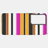 Coque Samsung Galaxy Belles rayures jaunes noirs (Côté gauche)