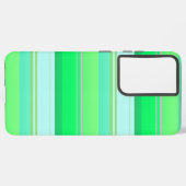 Coque Samsung Galaxy Belles rayures vert aqua (Côté gauche)