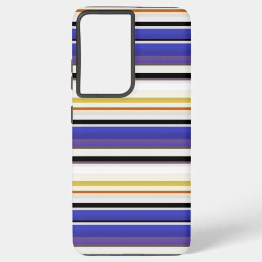 Coque Samsung Galaxy Belles rayures violettes blanches (Verso)