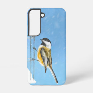 Coque Samsung Galaxy Bickadee sur la peinture d'alimentation - Oiseaux