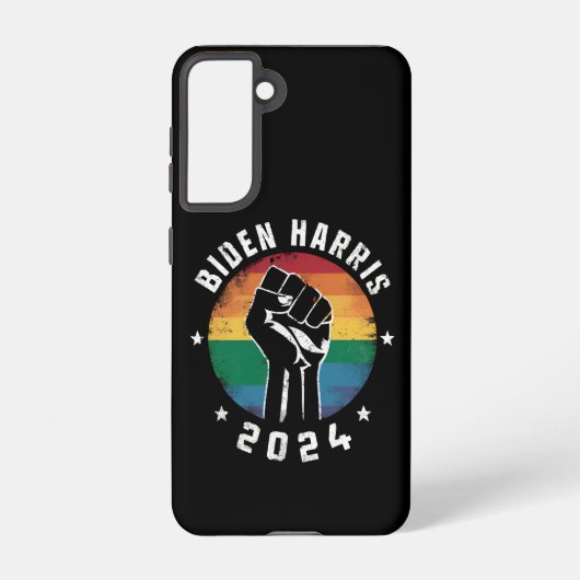 Coque Samsung Galaxy Biden Harris 2024 Elections LGBT Gay pride Arc-en- (Verso)