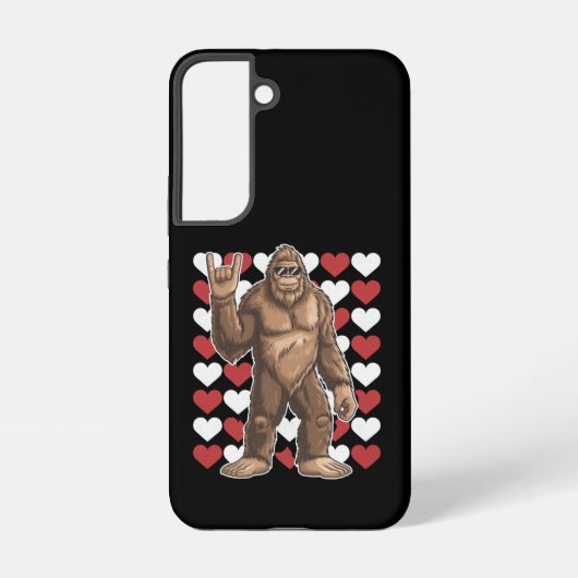 Coque Samsung Galaxy Bigfoot Valentines Jour Coeurs Drôle Sasquatch Amo (Verso)