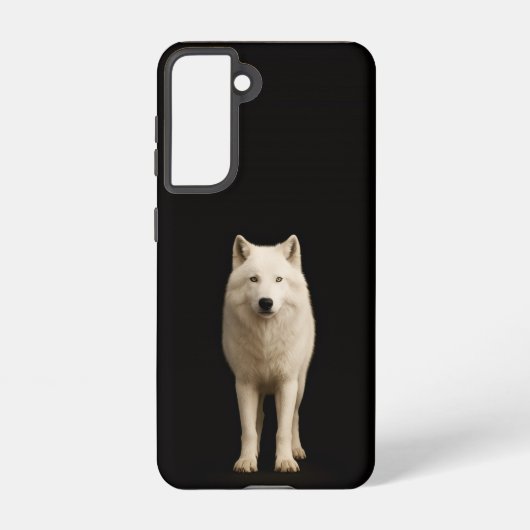 Coque Samsung Galaxy Black 4 Luxe Galaxy S21 Case, Ivory Arctic Wolf (Verso)