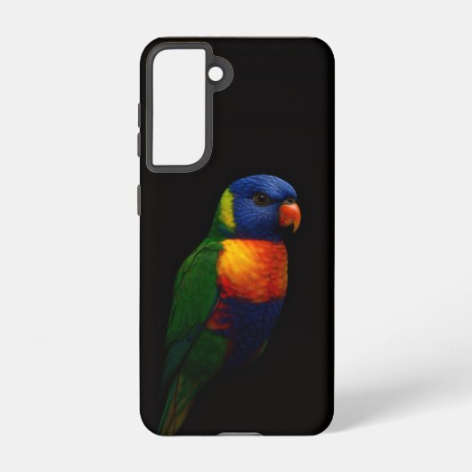Coque Samsung Galaxy Black 4 Luxe Galaxy S21 Case, Lorikeet Parrot (Verso)