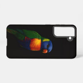 Coque Samsung Galaxy Black 4 Luxe Galaxy S21 Case, Lorikeet Parrot (Verso Horizontal)