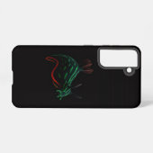 Coque Samsung Galaxy Black 4 Luxe Galaxy S21 Case, Neon Sea Slug (Verso Horizontal)
