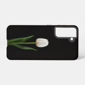 Coque Samsung Galaxy Black 4 Luxe  Galaxy S21 Case, Pearl White Tulip (Verso Horizontal)