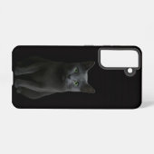 Coque Samsung Galaxy Black 4 Luxe Galaxy S21 Case, Russian Blue Cat (Verso Horizontal)