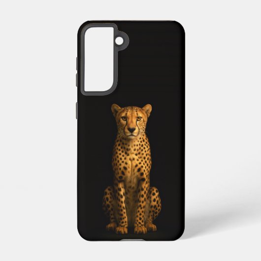 Coque Samsung Galaxy Black 4 Luxe Galaxy S21 Case, Sleek Cheetah (Verso)