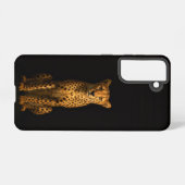 Coque Samsung Galaxy Black 4 Luxe Galaxy S21 Case, Sleek Cheetah (Verso Horizontal)