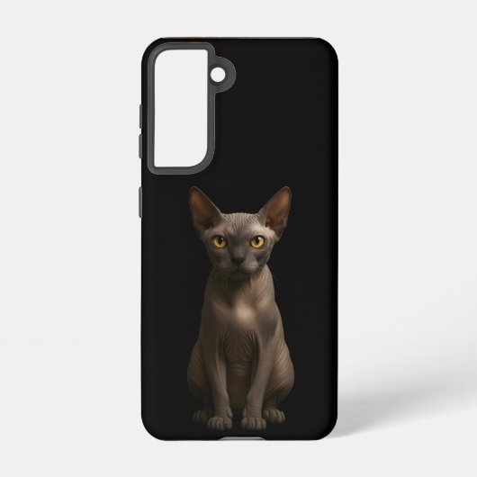 Coque Samsung Galaxy Black 4 Luxe Galaxy S21 Case, Sphynx Cat (Verso)