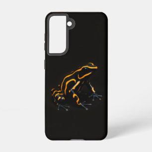 Coque Samsung Galaxy Black 4 Luxe Galaxy S21 Coque, Black Orange Frog