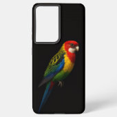 Coque Samsung Galaxy Black 4 Luxe Galaxy S21 Plus, Eastern Rosella (Verso)