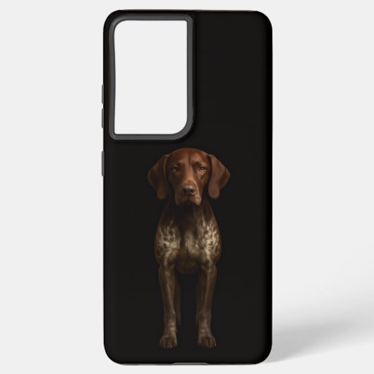 Coque Samsung Galaxy Black 4 Luxe Galaxy S21 Plus, German Pointer (Verso)