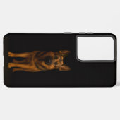 Coque Samsung Galaxy Black 4 Luxe Galaxy S21 Plus, German Shepherd (Verso Horizontal)