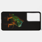 Coque Samsung Galaxy Black 4 Luxe Galaxy S21 Plus, Green Iguana (Verso Horizontal)