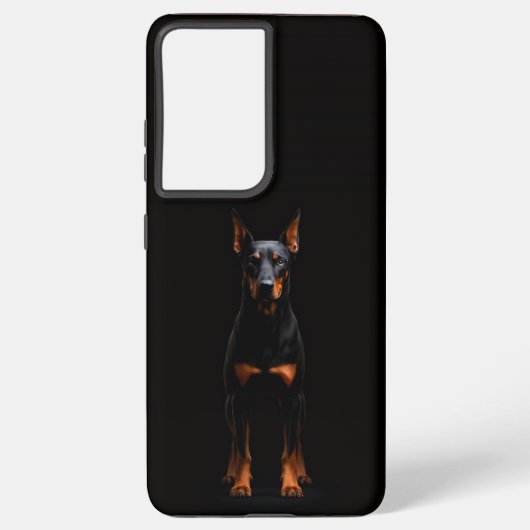 Coque Samsung Galaxy Black 4 Luxe Galaxy S21 Plus, Guardian Doberman (Verso)