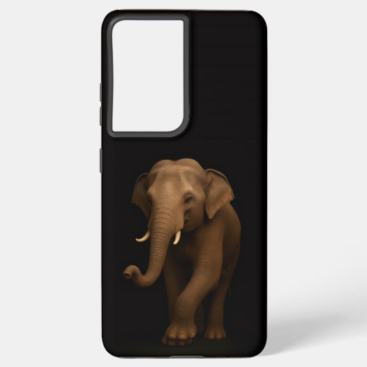 Coque Samsung Galaxy Black 4 Luxe Galaxy S21 Plus, Indian Elephant (Verso)