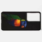 Coque Samsung Galaxy Black 4 Luxe Galaxy S21 Plus, Lorikeet Parrot (Verso Horizontal)