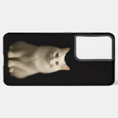 Coque Samsung Galaxy Black 4 Luxe Galaxy S21 Plus, Turkish Angora Cat (Verso Horizontal)
