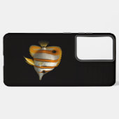 Coque Samsung Galaxy Black 4 Luxe Galaxy S21 Ultra, Reef Butterflyfish (Côté gauche)