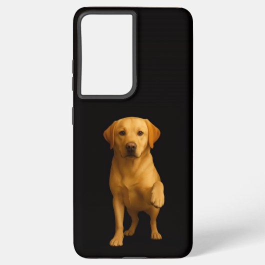 Coque Samsung Galaxy Black 4 Luxe Galaxy S21 Ultra, Tender Labrador (Verso)