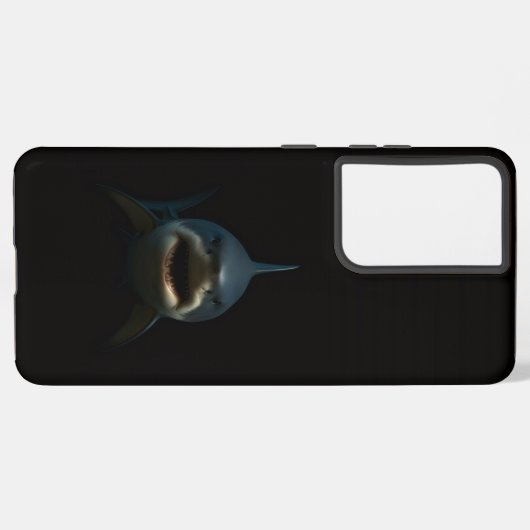 Coque Samsung Galaxy Black 4 Luxe Galaxy S21 Ultra, White Shark (Côté gauche)