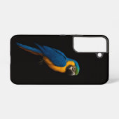 Coque Samsung Galaxy Black 4 Luxe Galaxy S22 Case, Blue Yellow Macaw (Verso Horizontal)