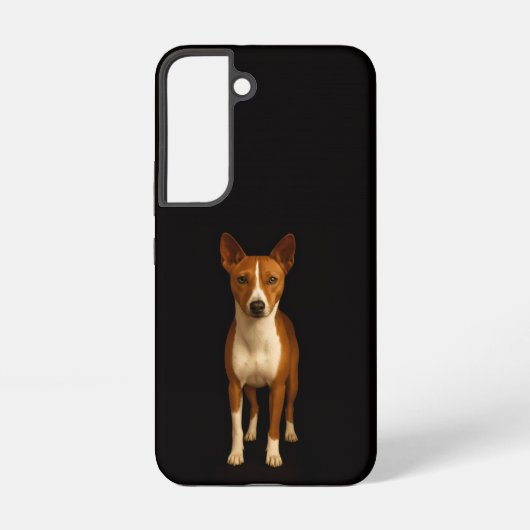 Coque Samsung Galaxy Black 4 Luxe Galaxy S22 Case, Classy Basenji Dog (Verso)