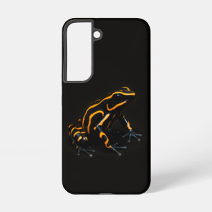 Coque Samsung Galaxy Black 4 Luxe Galaxy S22 Coque, Black Orange Frog